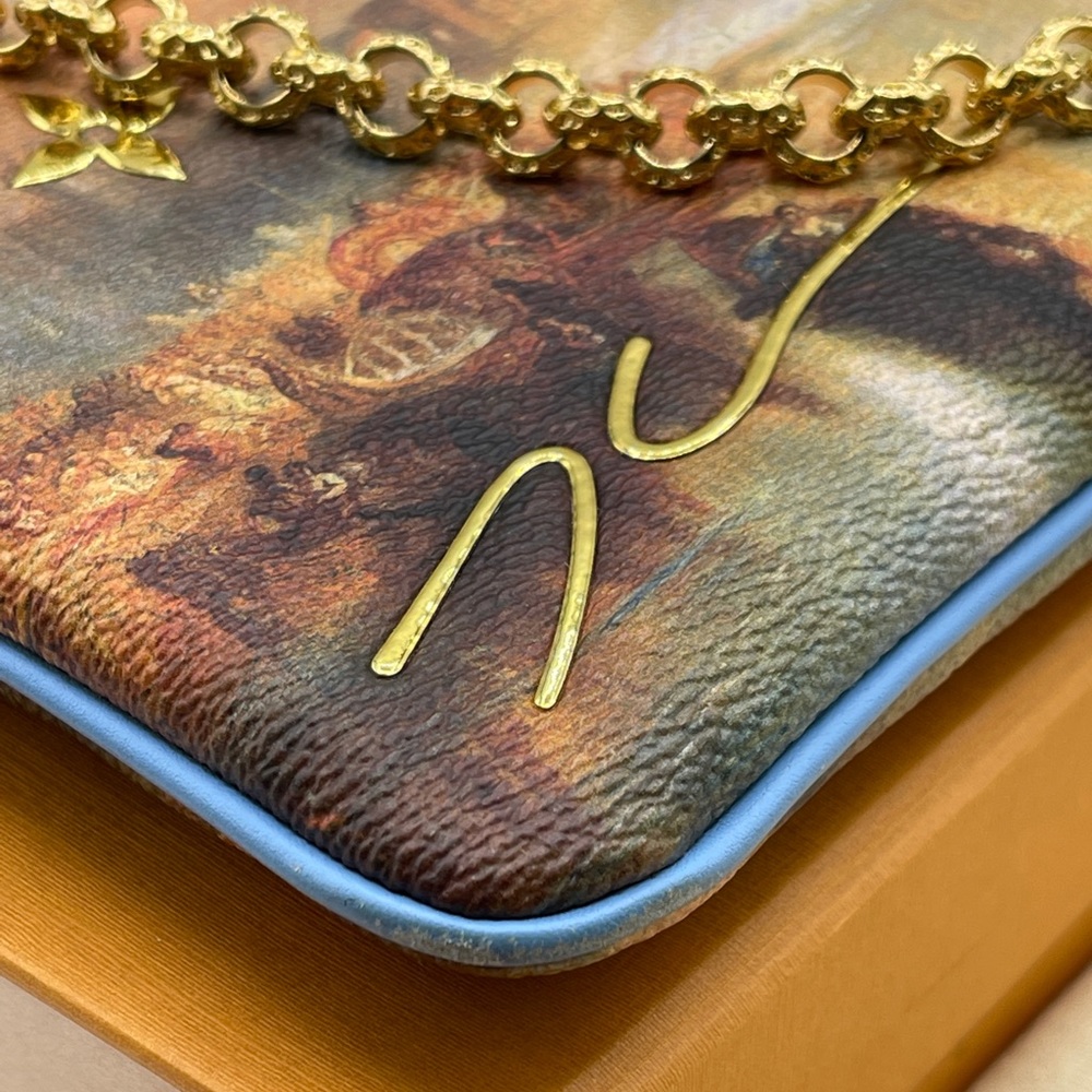 Louis Vuitton Jeff Koons Masters Turner Pochette Clutch Chain Shoulder Bag Rare - Picture 10 of 16